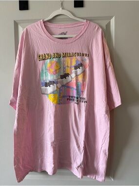 Lost Bros Grand and Miraculous Spaceship Earth inspired  Pink Graphic Tee